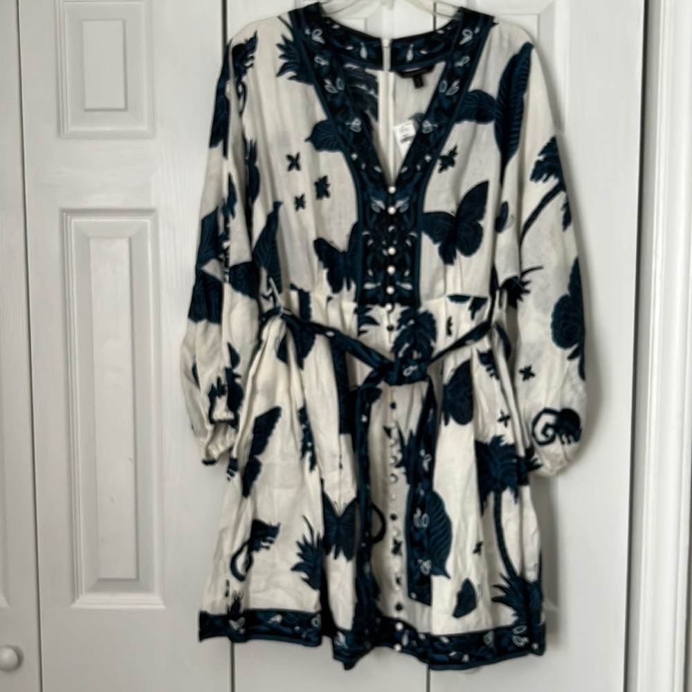 Banana Republic Butterfly Dress Size 14 NWT
